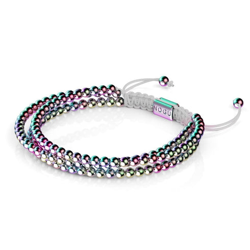Dreifaltigkeit | Einhorn Silber x Weiß | Dreireihiges Armband